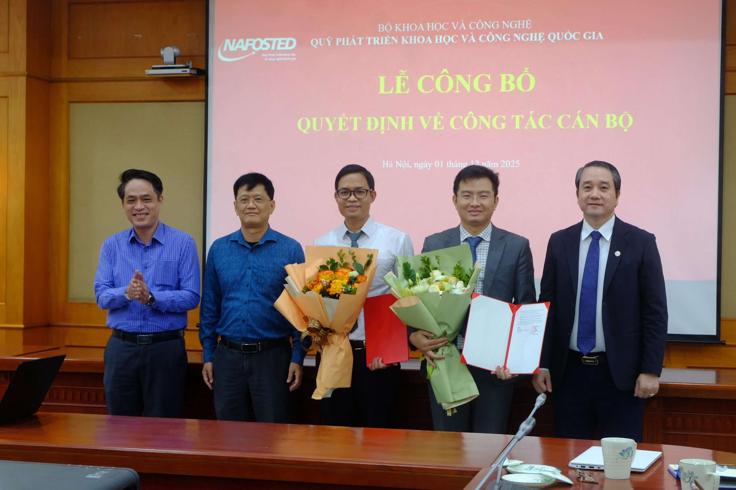 Công bố Quyết định bổ nhiệm và điều động Lãnh đạo cấp phòng trực thuộc Quỹ NAFOSTED