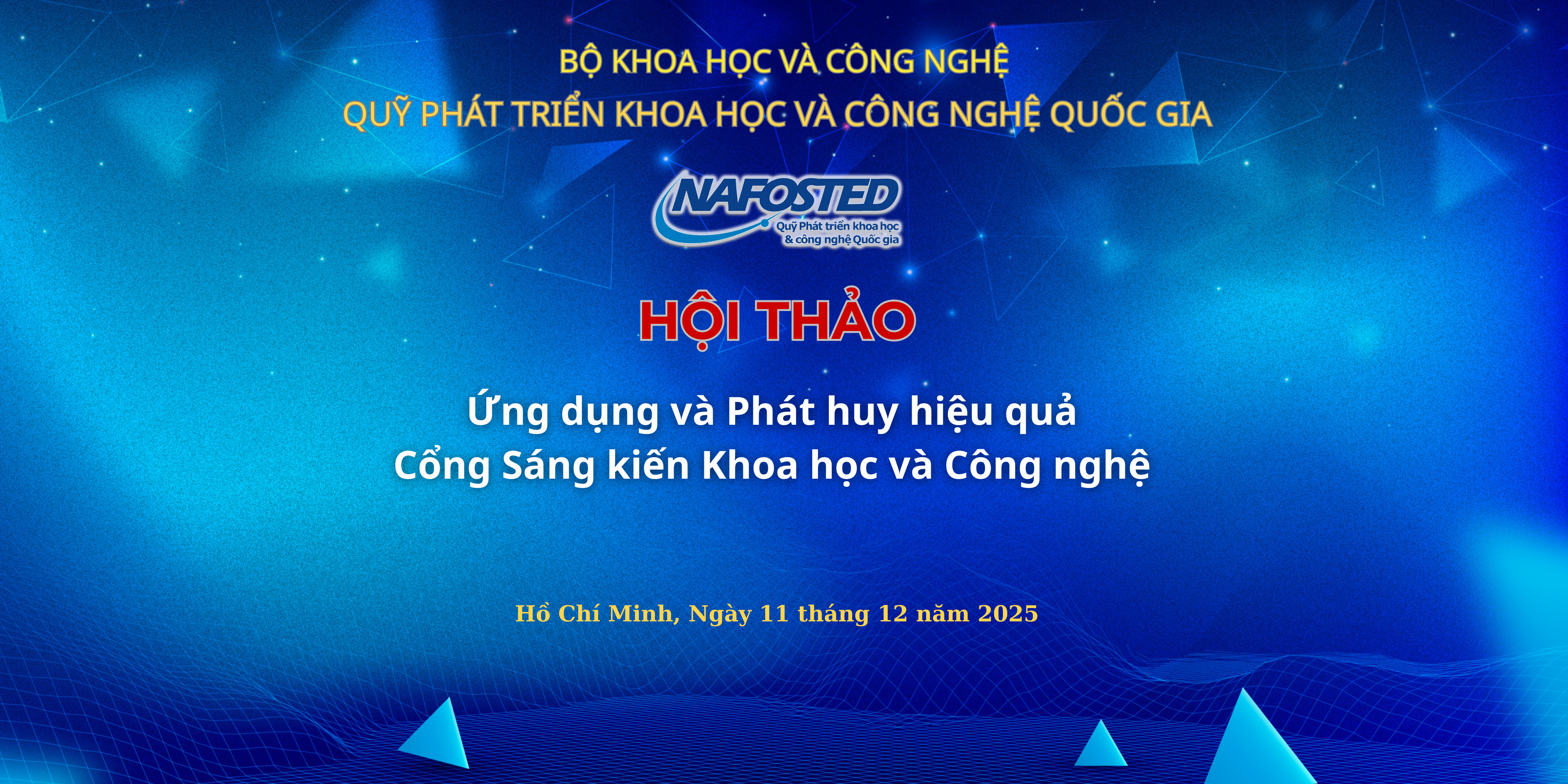 Thông báo tổ chức Hội thảo “Ứng dụng và phát huy hiệu quả Cổng Sáng kiến Khoa học và Công nghệ”