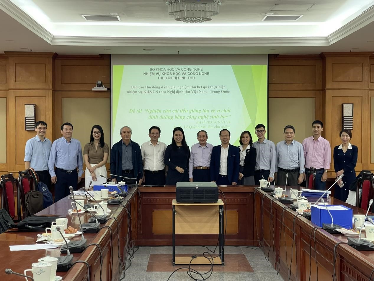 Nghiệm thu nhiệm vụ KH&CN theo Nghị định thư, mã số NĐT/CN/21/24