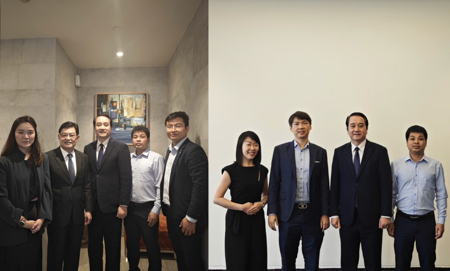 Giám đốc Cơ quan điều hành Quỹ NAFOSTED Đào Ngọc Chiến làm việc với ông Heng Swee Keat – nguyên Phó Thủ tướng, Chủ tịch Quỹ Nghiên cứu Quốc gia Singapore và Đại học Quốc gia Singapore.