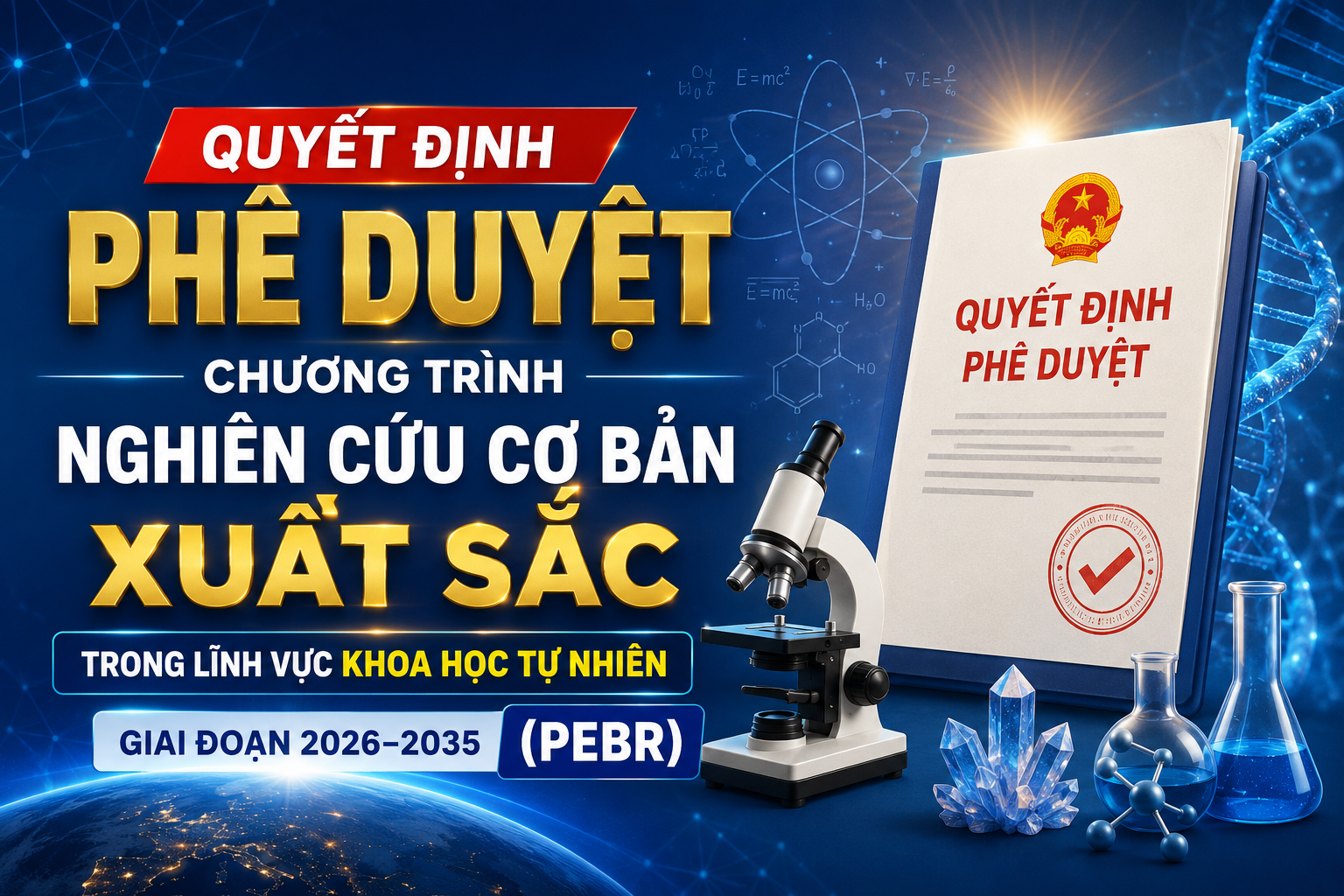 Phê duyệt Chương trình PEBR: Đầu tư dài hạn cho nghiên cứu cơ bản xuất sắc