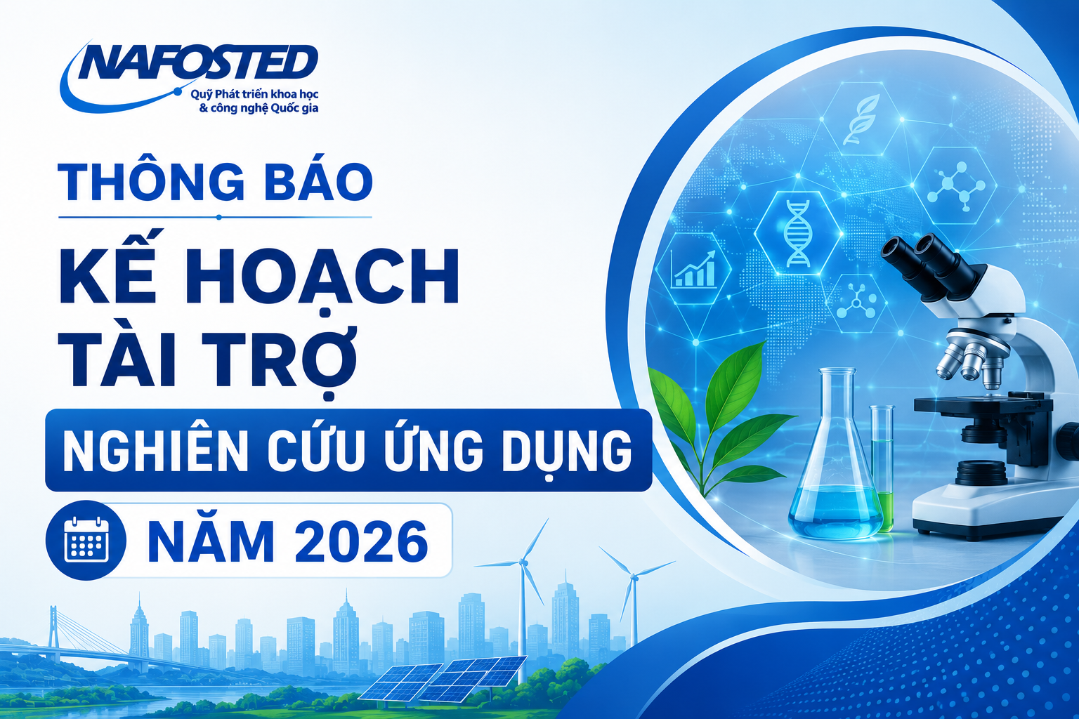 Thông báo kế hoạch tài trợ Nghiên cứu ứng dụng năm 2026