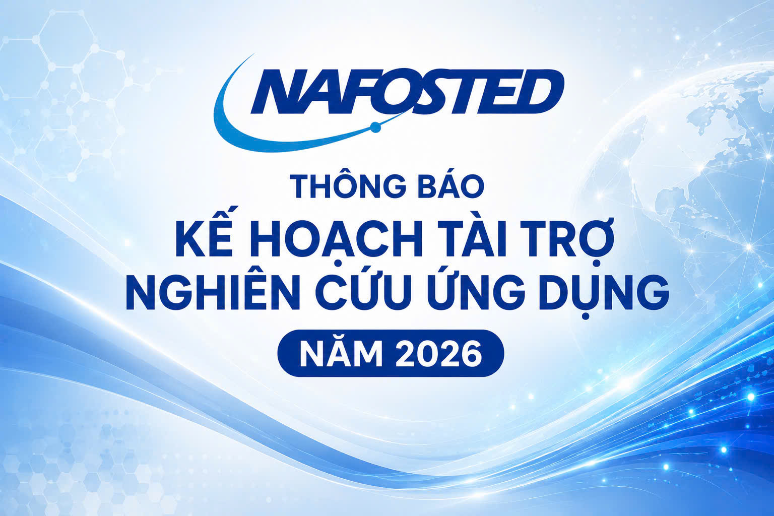 Thông báo Kế hoạch tài trợ Nghiên cứu ứng dụng năm 2026