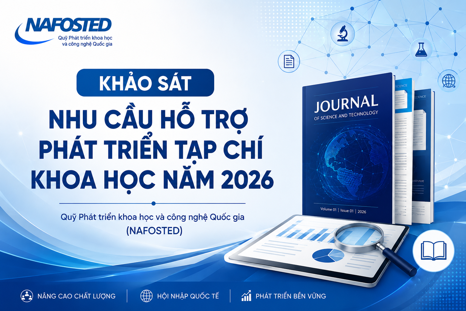 Khảo sát nhu cầu hỗ trợ phát triển tạp chí khoa học năm 2026